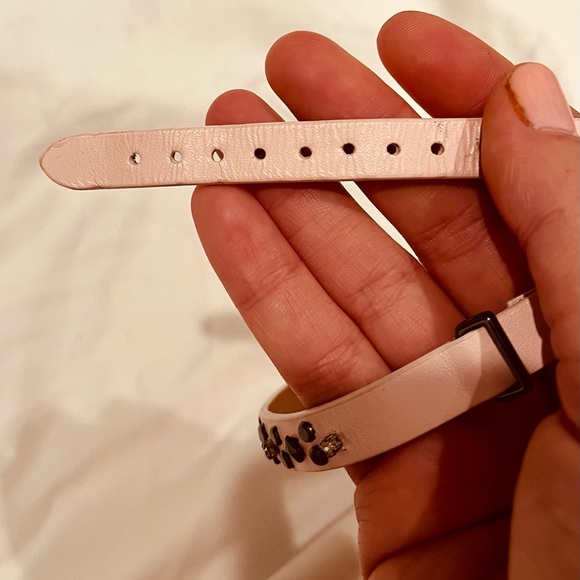 Rebecca Minkoff Pink Studded Leather Wrap Bracelet - Picture 2 of 4